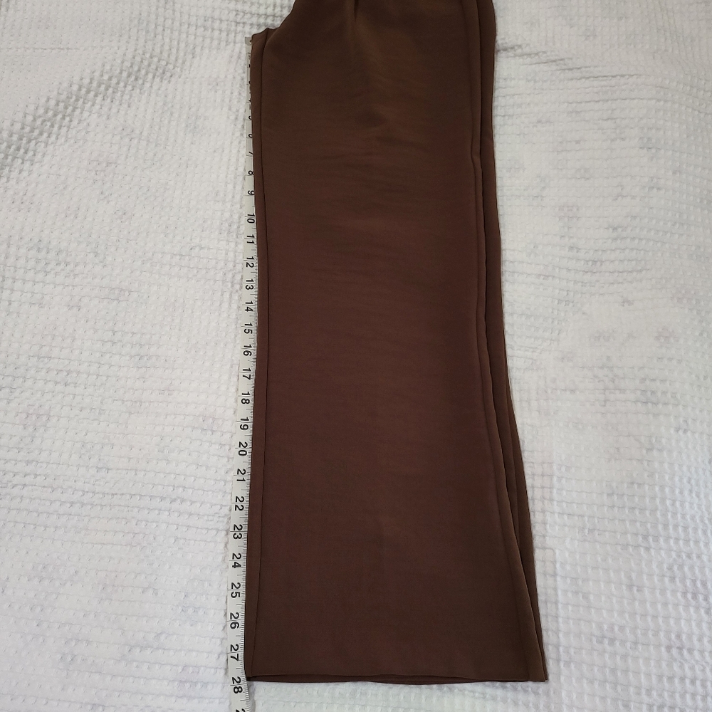 Abercrombie & Fitch Premium Crepe Trousers, Sz. 24S Brown - Picture 9 of 10